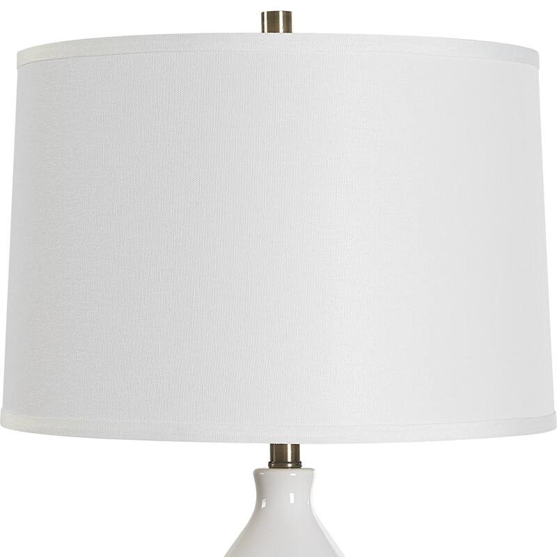 Strick & Bolton Ceramic Glazed Metal Table Lamp