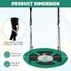 preview thumbnail 22 of 24, 40 Inches Saucer Tree Swing Round with Adjustable Ropes and Carabiners