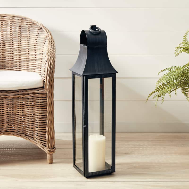 Geneva 21.5 inch Outdoor Lantern Washed Black