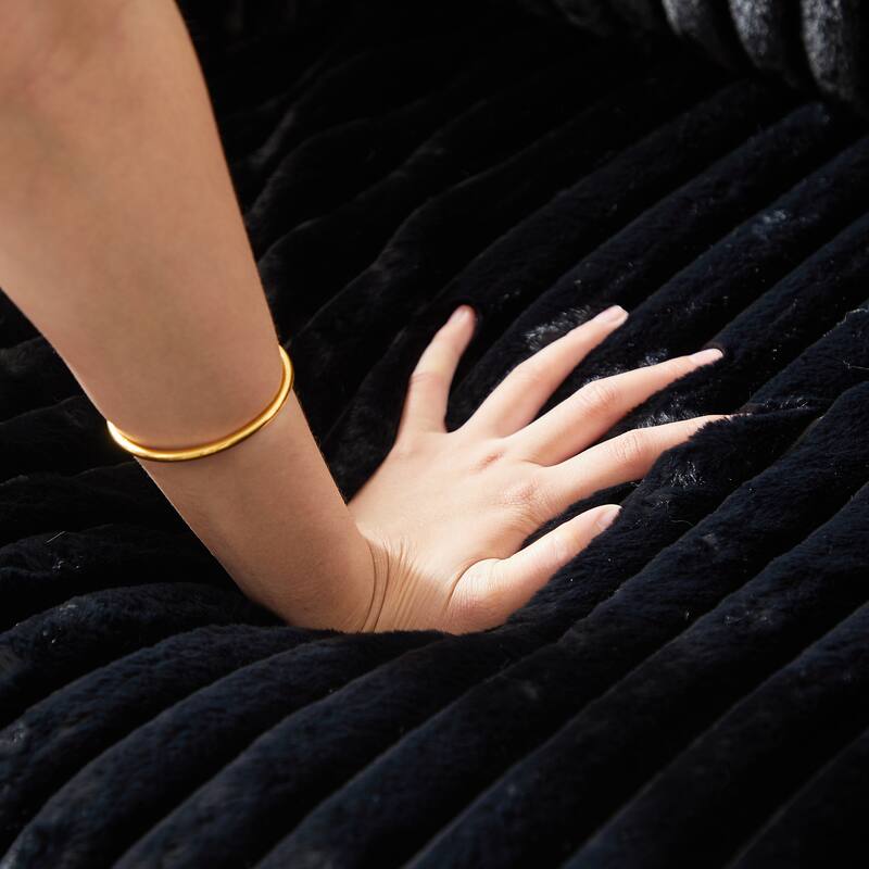 42.5" Corduroy Single Recliner Chair with Cup Holder, Storage Footrest, Armrest Storage and Backrest Pillow