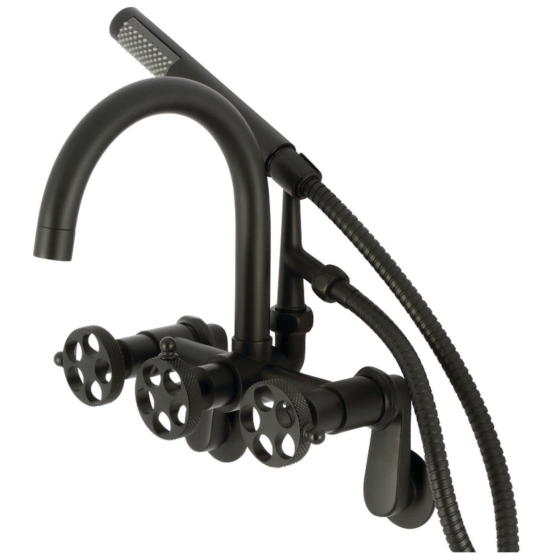 Kingston Brass AE815.RKX Webb Wall Mounted Tub Filler with Built-In