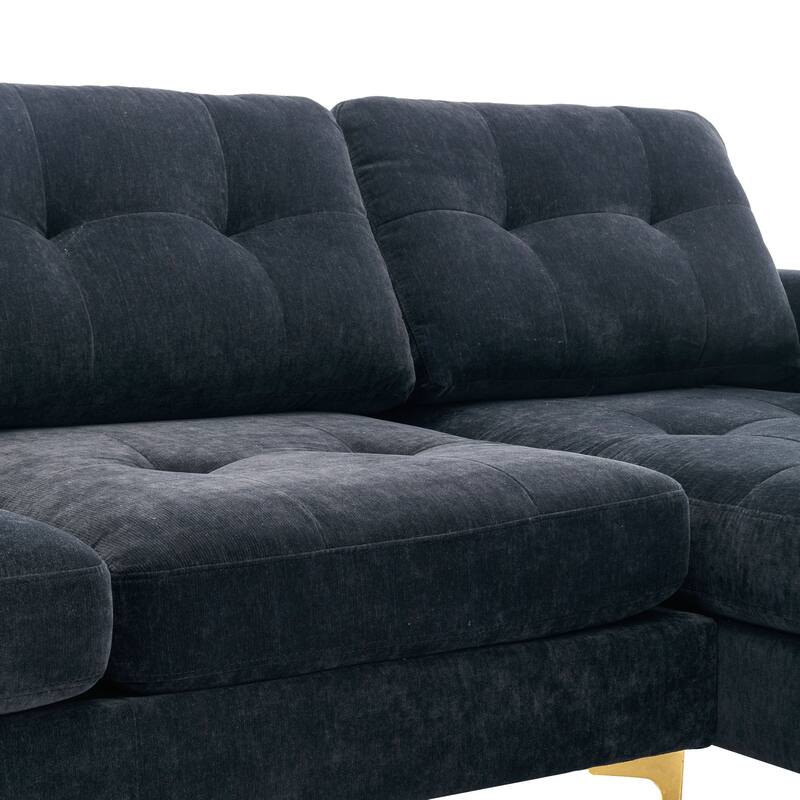 110" L-Shape Convertible Sectional Sofa Couch