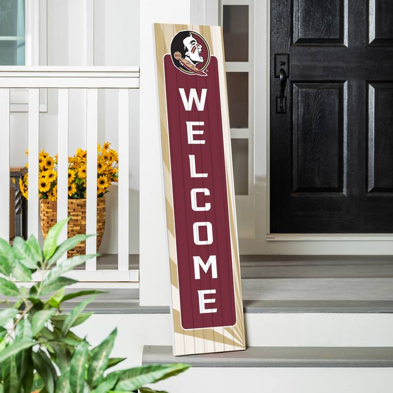 47" Porch Leaner Welcome Wall Sign, Florida State University - Red