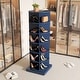 preview thumbnail 1 of 3, 360 Rotating shoe cabinet 6 layers Smoke Blue