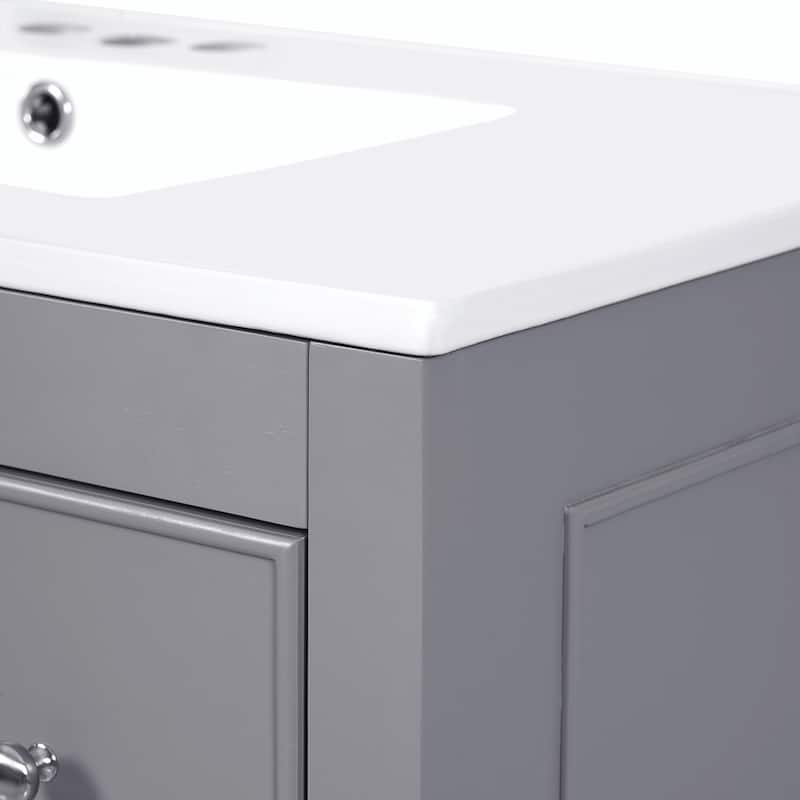 Modern Bathroom Vanity with Ceramic Sink Combo