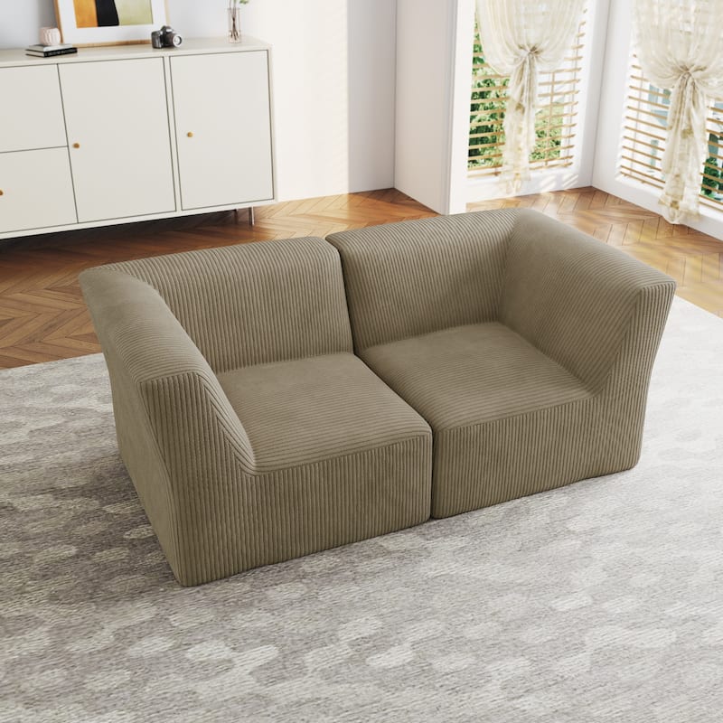 UIXE 71.5" W Deep Seat Comfy Loveseat Sofa For Bedroom - 71" W