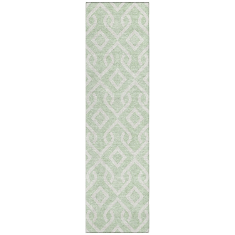 Machine Washable Indoor/ Outdoor Chantille Modern Trellis Rug