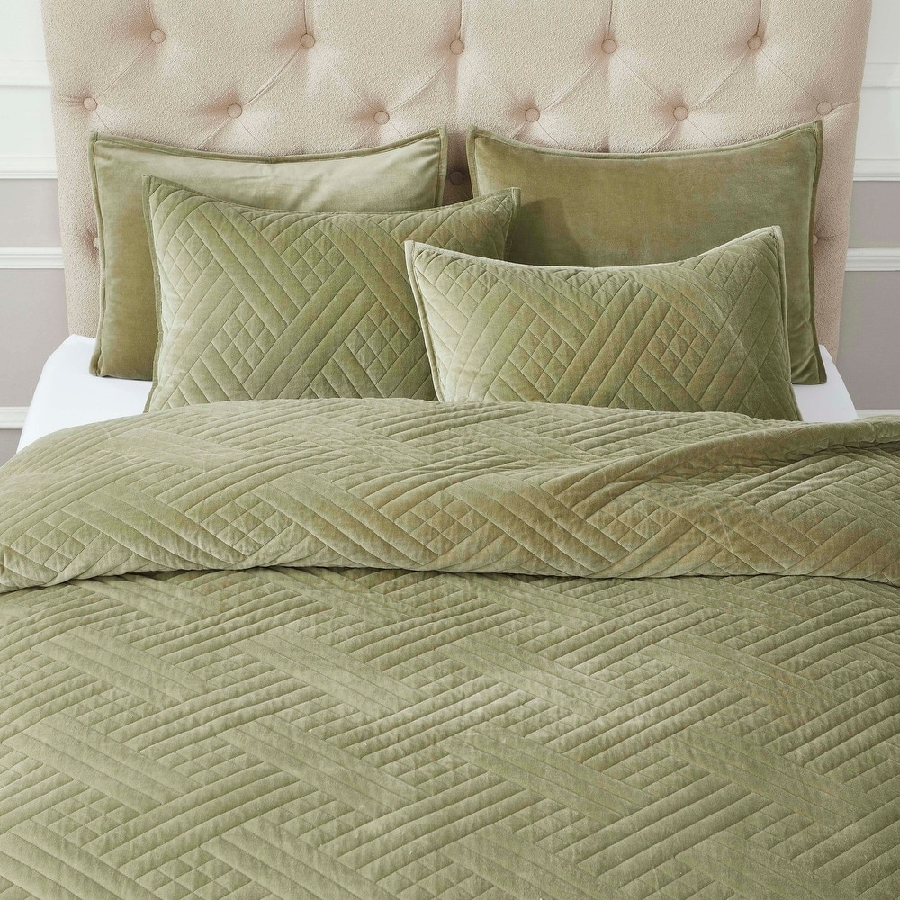Superior Karina Cotton Velvet Lightweight Quilt Set - On