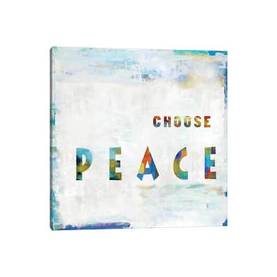 iCanvas "Choose Peace In Color" by Jamie MacDowell Canvas Print