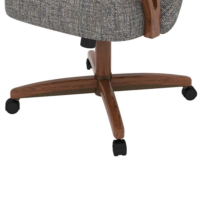 Chromcraft Cliff Caster Dining Chair Walnut Finish