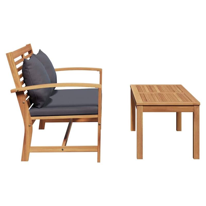 vidaXL Garden Bench Natural 110 x 64 x 76.5 cm Solid teak wood - 43.3 x 25.2 x 30.1
