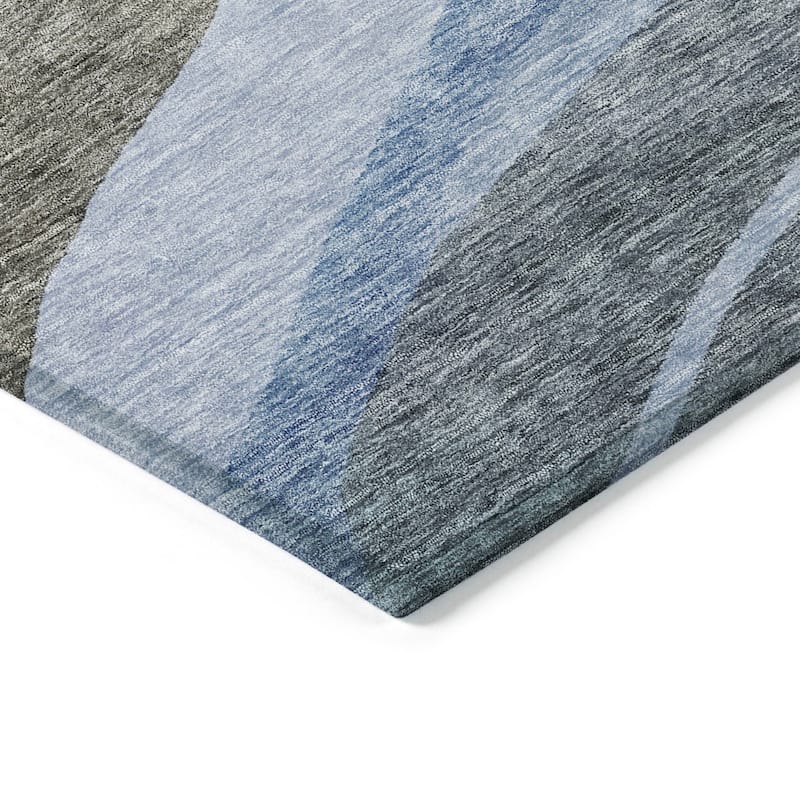 Machine Washable Indoor/ Outdoor Contemporary Deco Chantille Rug