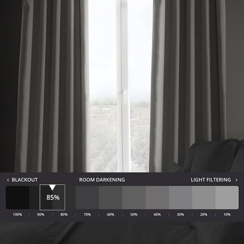 Exclusive Fabrics Faux Linen Room Darkening Curtain (1 Panel)