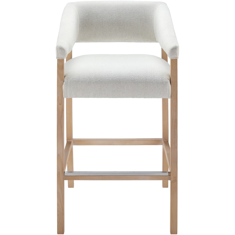 Grace Modern Minimalist Cream Upholstered Counter and Bar Stool