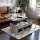 preview thumbnail 10 of 28, Furniture of America Rere Rustic 41-inch Wood 2-Shelf Lift-top Coffee Table
