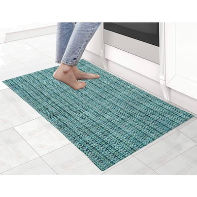 Revitalize Your Kitchen with Comfort and Style! Woven Cotton Anti-Fatigue Mat - 18x30 Inches