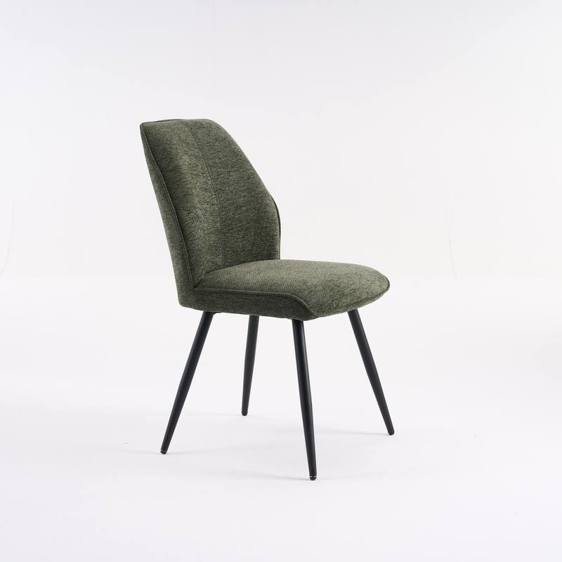 Set of 2 Modern Dining Chairs, Armless Upholstered Side Chairs