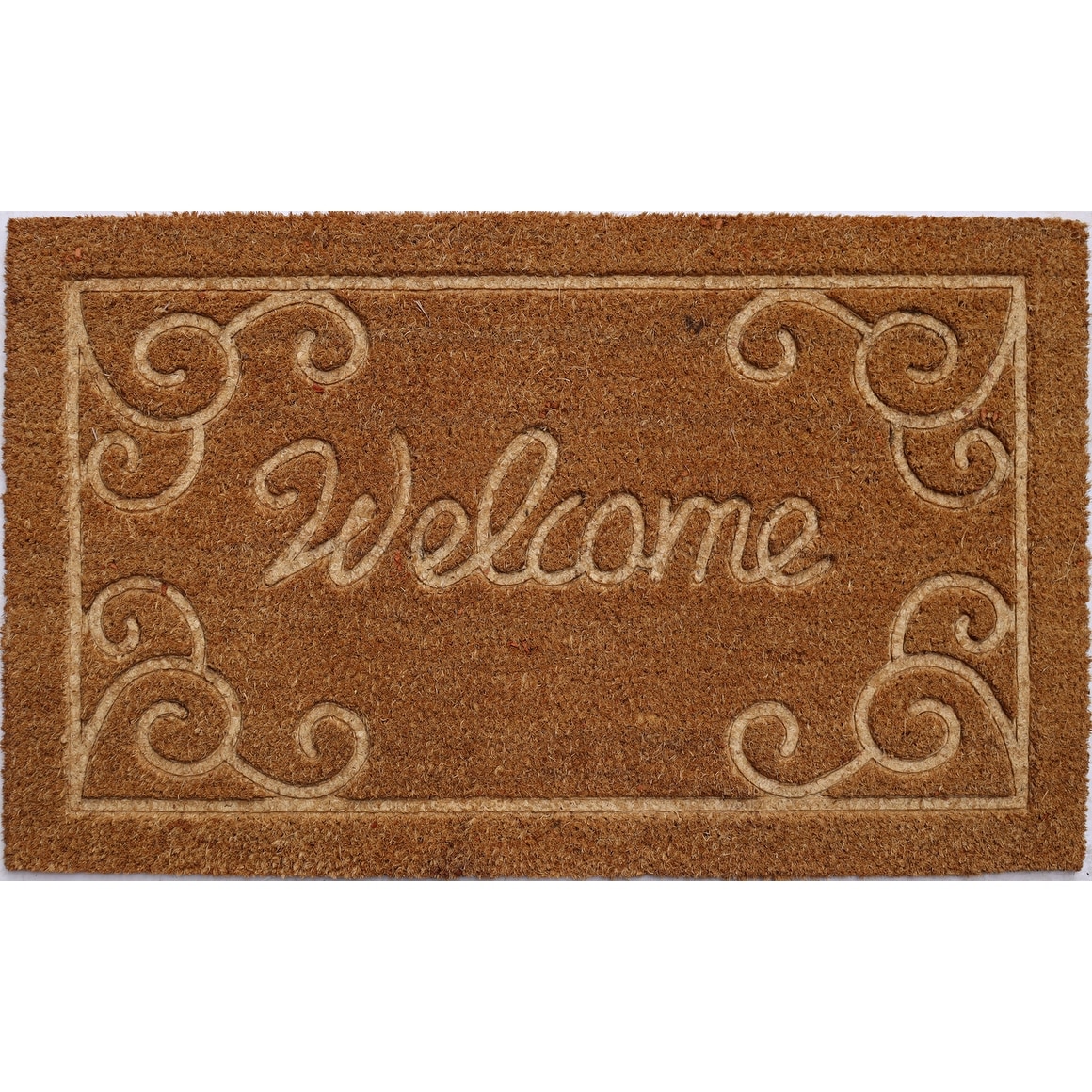 Embossed welcome Outdoor Coir Non Skid Doormat