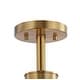 preview thumbnail 10 of 9, Ojai 23.5" 3-Light Bohemian Farmhouse Iron/Frosted Glass LED Semi Flush Mount, Brass Gold/White by JONATHAN Y