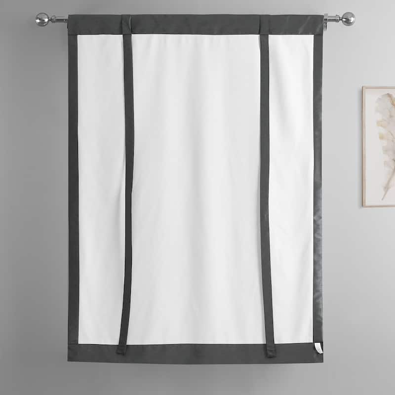 Exclusive Fabrics Vintage Textured Faux Dupioni Silk Tie-Up Window Shade (1 Panel)