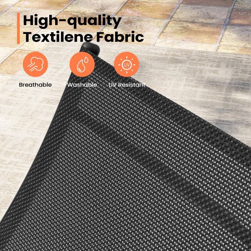 Pellebant Outdoor Durable Adjustable Reclining Folding Chair