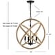 preview thumbnail 12 of 10, Isabelle 4-Light 20" Adjustable Globe Metal/Rope LED Pendant, Black/Brown by JONATHAN Y