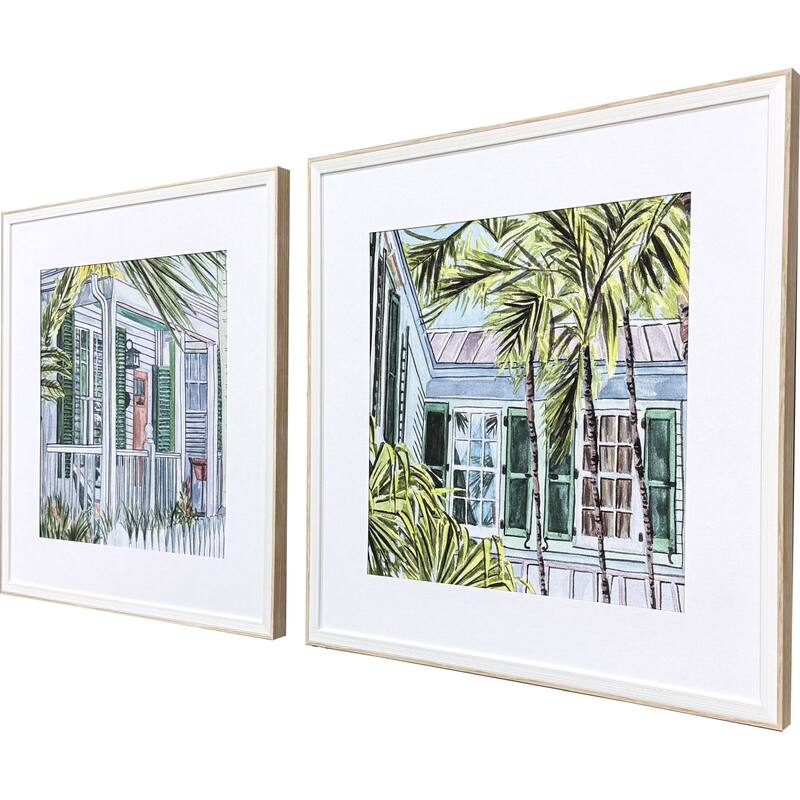 Paragon Palm House II Framed Art - Set of 2