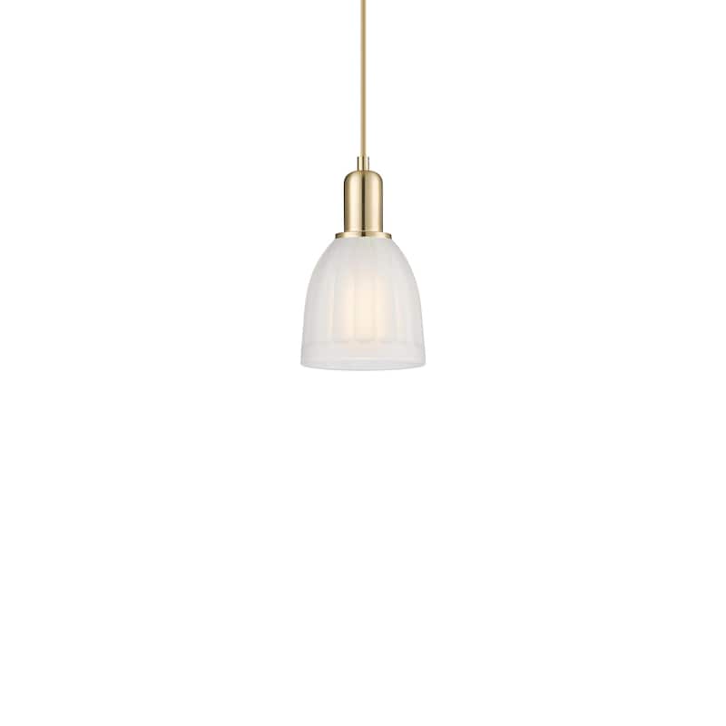 Innovations Lighting 716-1P-11-6 Brookfield Pendant Brookfield 6" Wide - Champagne Bronze / White