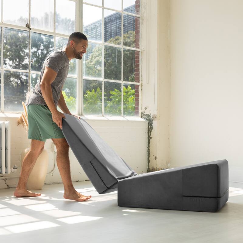 Avana Reach Super Ramp / Convertible Bed Bench w/ Slip Cover for Yoga & Massage, Microvelvet