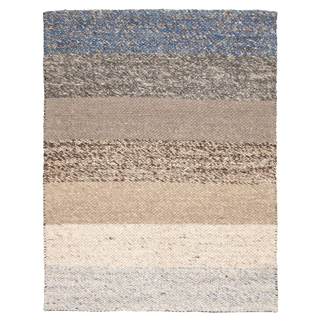ECARPETGALLERY Braid weave Sienna Multi Color Wool Rug - 5'1 x 7'6