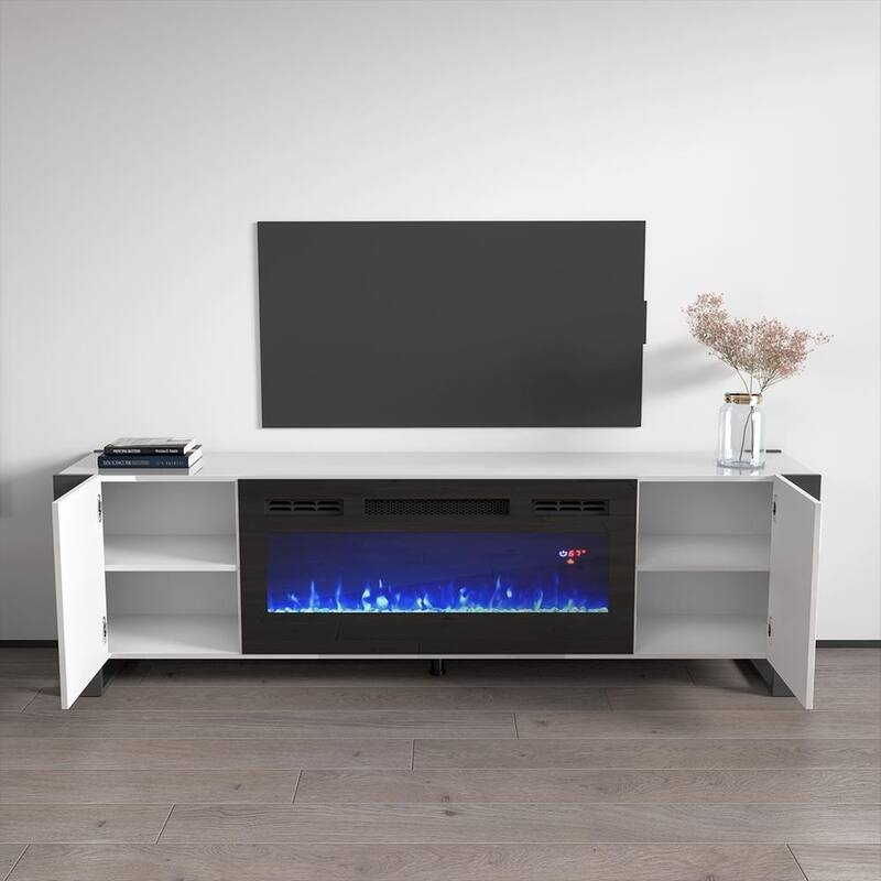 Woody BL-EF Electric Fireplace 77" TV Stand