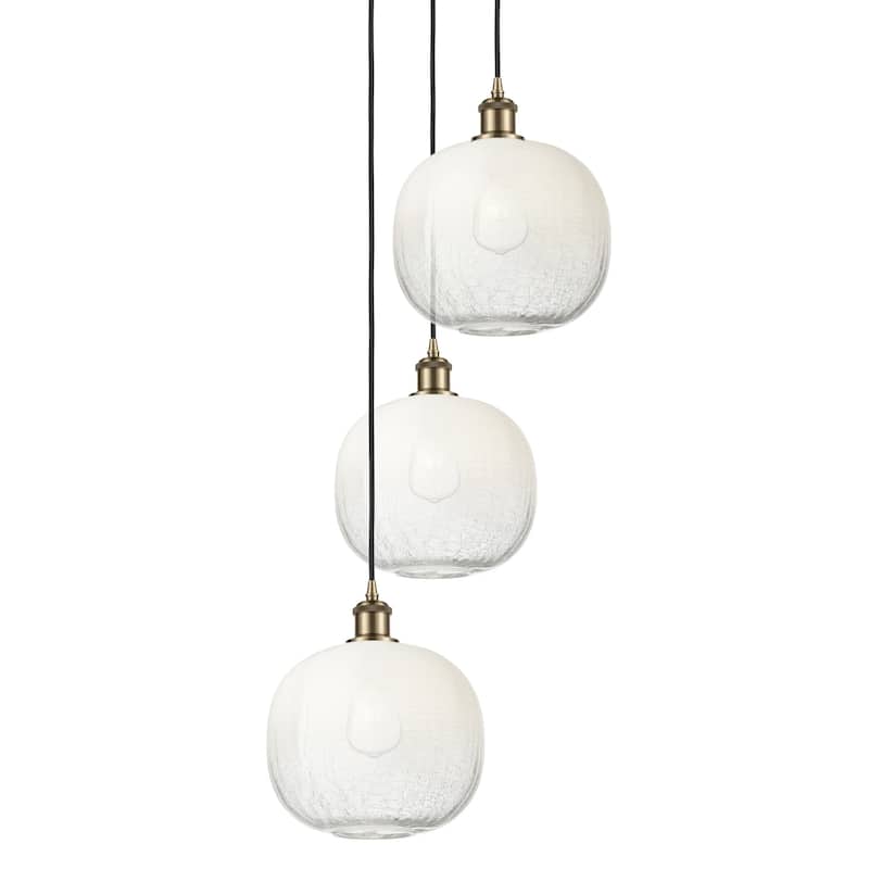 Innovations Lighting 113B-3P-37-17 Brookhaven Sphere Pendant - Antique Brass / Opal