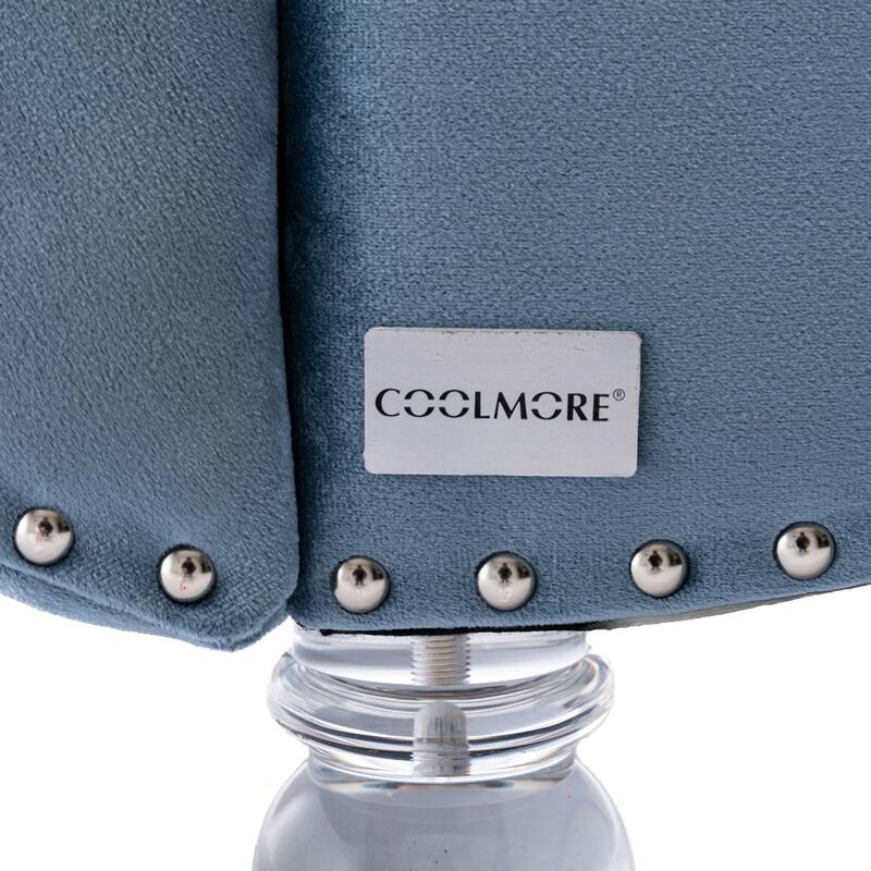 Light Blue 63.98" Buttons Tufted Chaise Lounge Chair with Pillow