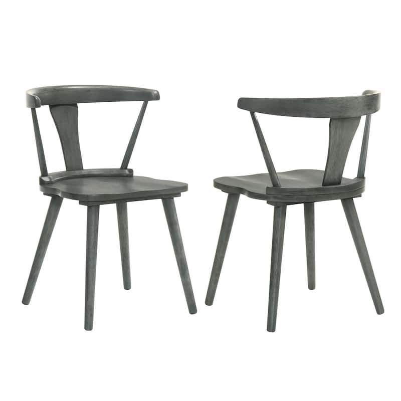 Wood Dining Chair Solid Chair Set of 2