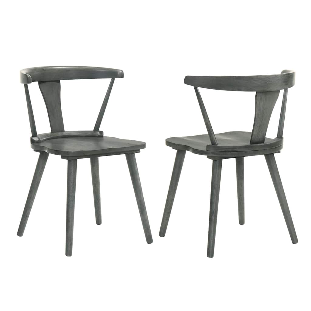 Wood Dining Chair Solid Chair Set of 2
