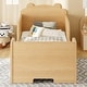 preview thumbnail 40 of 43, Roomfitters Bear-Shaped Toddler Floor Bed, Wood Cot with Safety Guardrails, Modern Montessori Low Profile Kids Bed