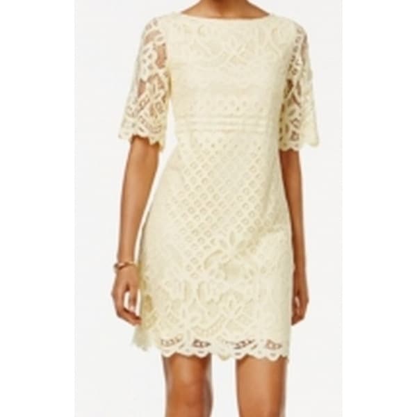 floral lace shift dress