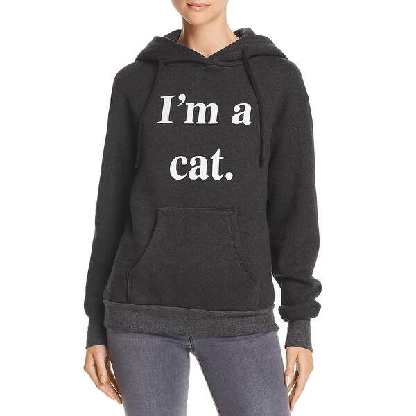 Shop Wildfox Womens Im A Cat Sweatshirt Logo Hooded Xs Free