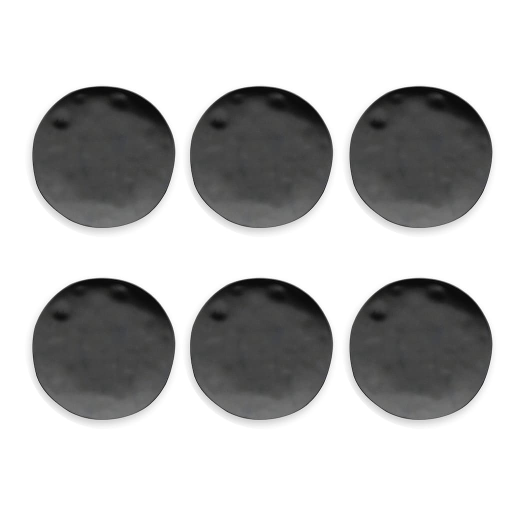Abode Homewares by TarHong Planta Matte Black Salad Plate, 8.5 x 0.8", Set of 6