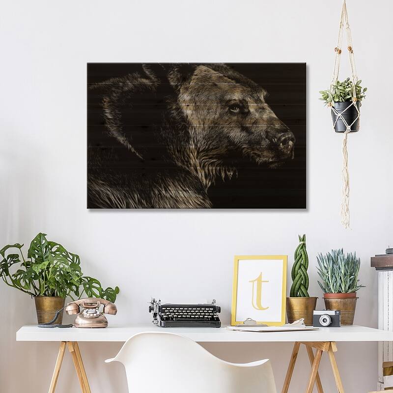 Wild Scratchboard II Print On Wood by Julie T. Chapman - Multi-Color