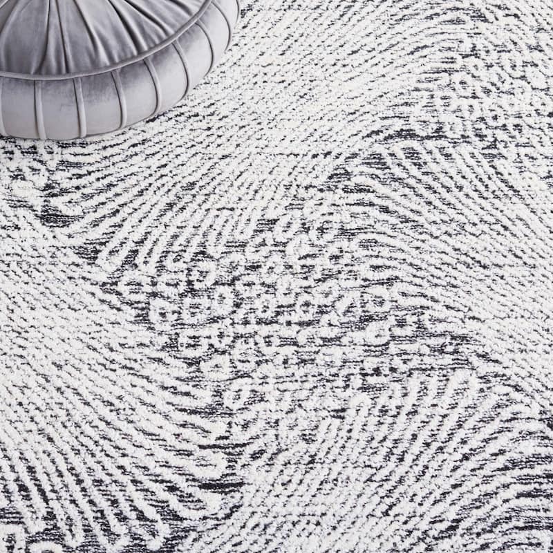 SAFAVIEH Handmade Ebony Siggi Modern Wool Rug