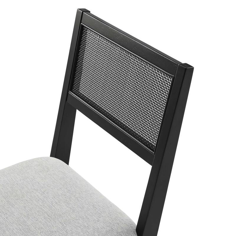 Nimba Faux Rattan Fabric Dining Chairs Set of 2