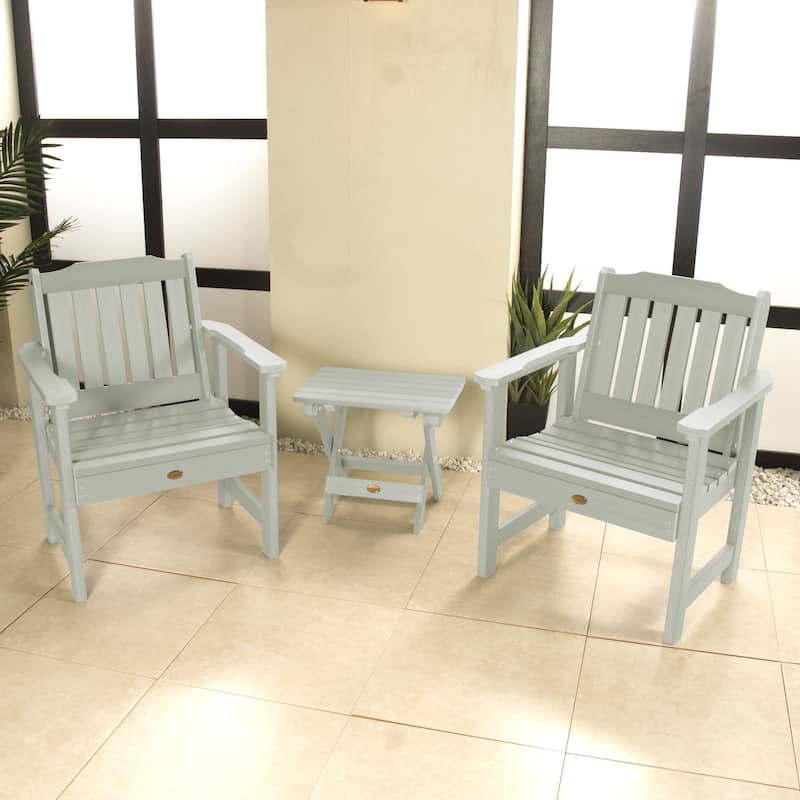 HIGHWOOD Garden Chairs and Folding Side Table (3-piece Set)