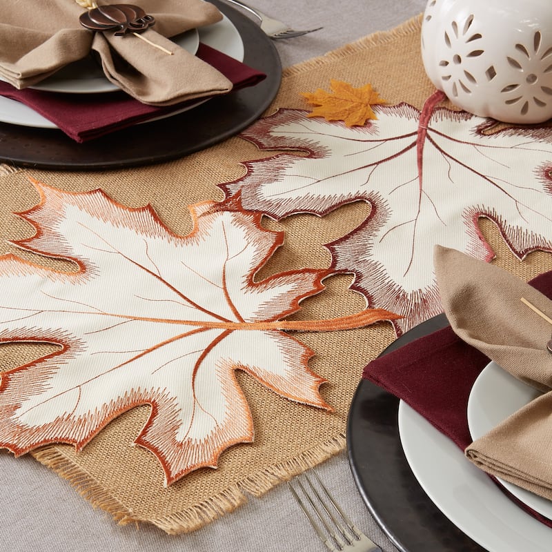 DII Embroidered Table Runner 14x108 inch