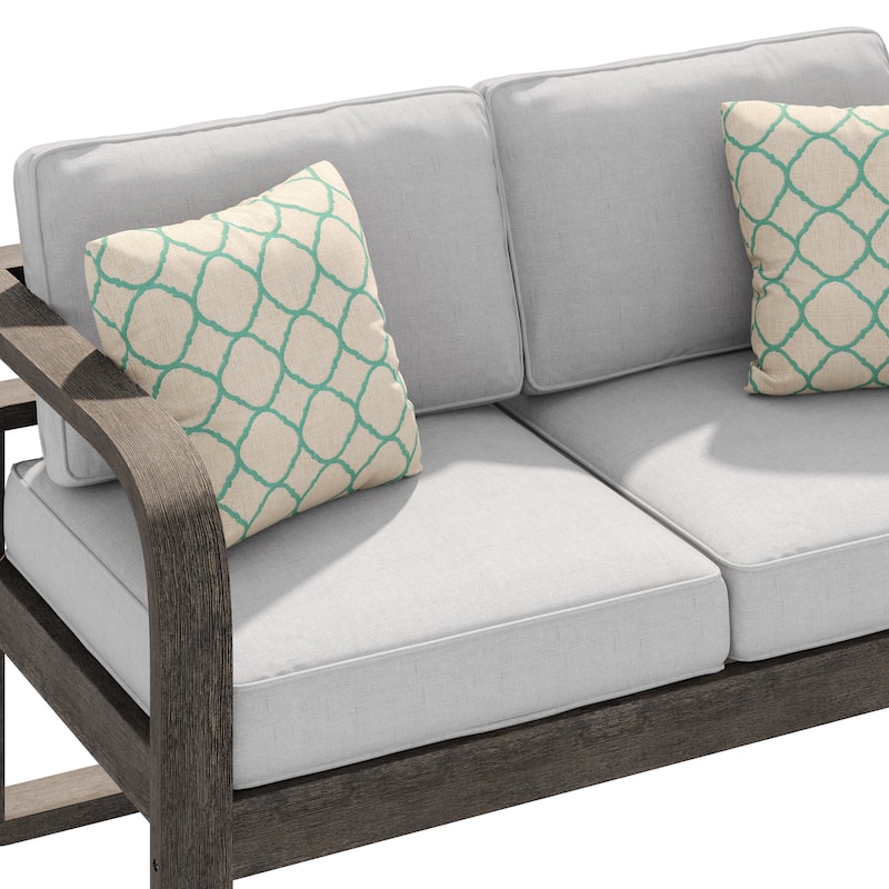 Corvus Annette 3-piece Outdoor Conversation Set with Sunbrella Pillows