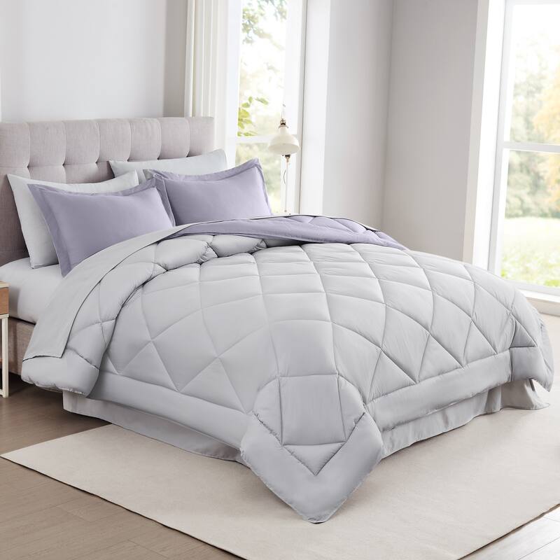 Modern Threads 7-Piece Reversible Comforter Set - Includes Comforter, Sheets, Pillowcases, Shams