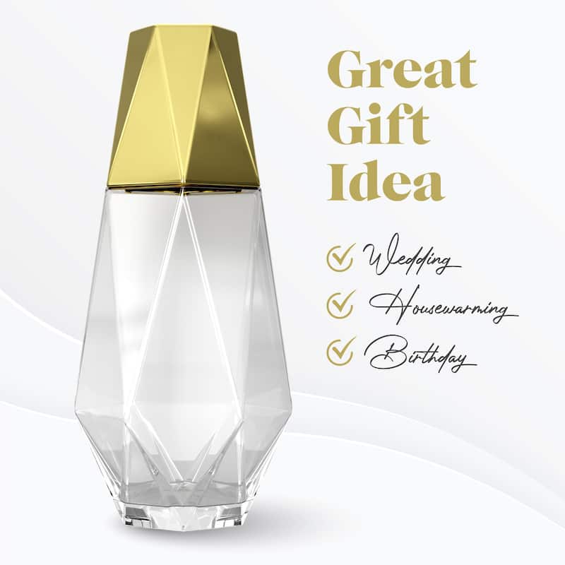 Geometric Gold Carafe Set - 37.18Oz