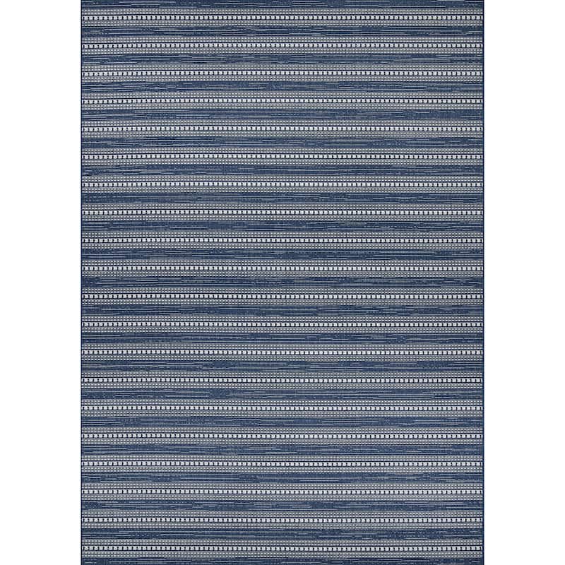Dream Decor Rugs Hampton Bow Indoor Outdoor Area Rug - 2' x 3'7" - Blue