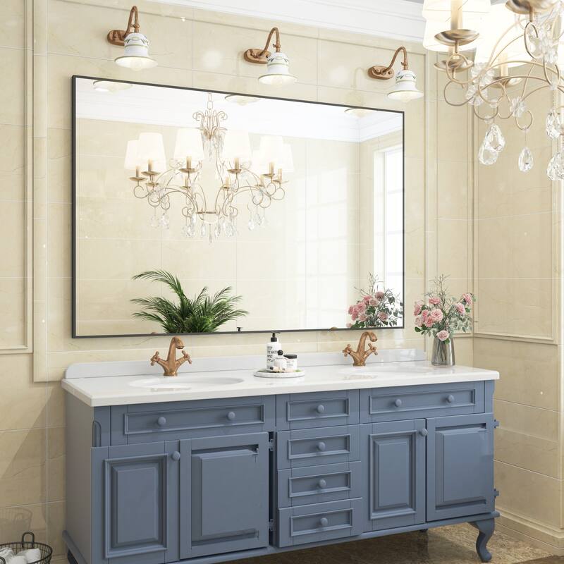 QuivaraView Wall Mounted Aluminum Frame Bathroom Vanity Mirror