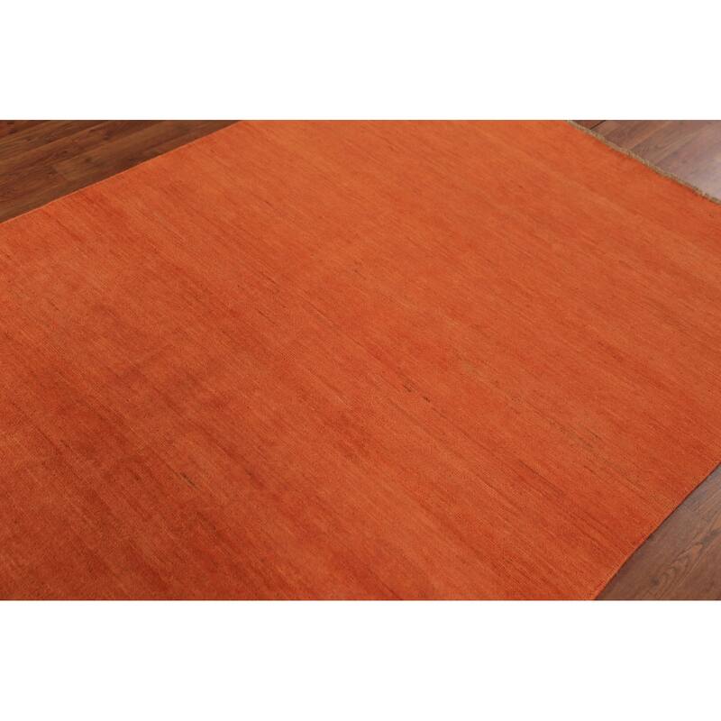 Tribal / Modern Gabbeh Area Rug Hand-Knotted Wool Carpet - 4'9" x 6'7"